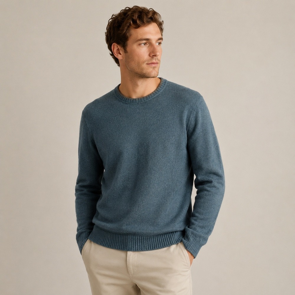 Martin + Osa Men's‎ Crewneck Sweater Blue Heathered Knit Casual Size M